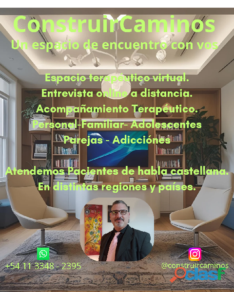 Espacio terapéutico virtual a distancia. Espacio terapéutico virtual a distancia.
