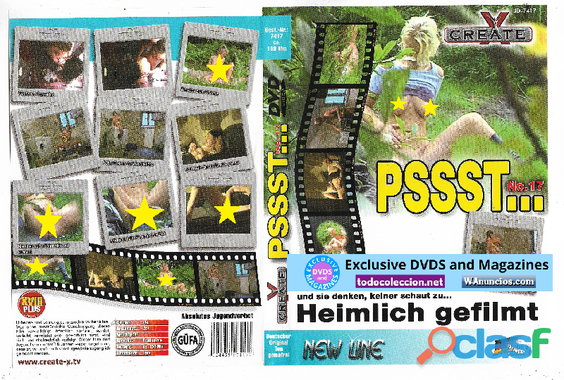 PSSST V 17 CREATE X. Pelicula DVD Adultos + 18 (ADULT DVD RATED XXX) (GÜFA) (LOW COST) PSSST V 17 CREATE X. Pelicula DVD Adultos + 18 (ADULT DVD RATED XXX) (GÜFA) (LOW COST)